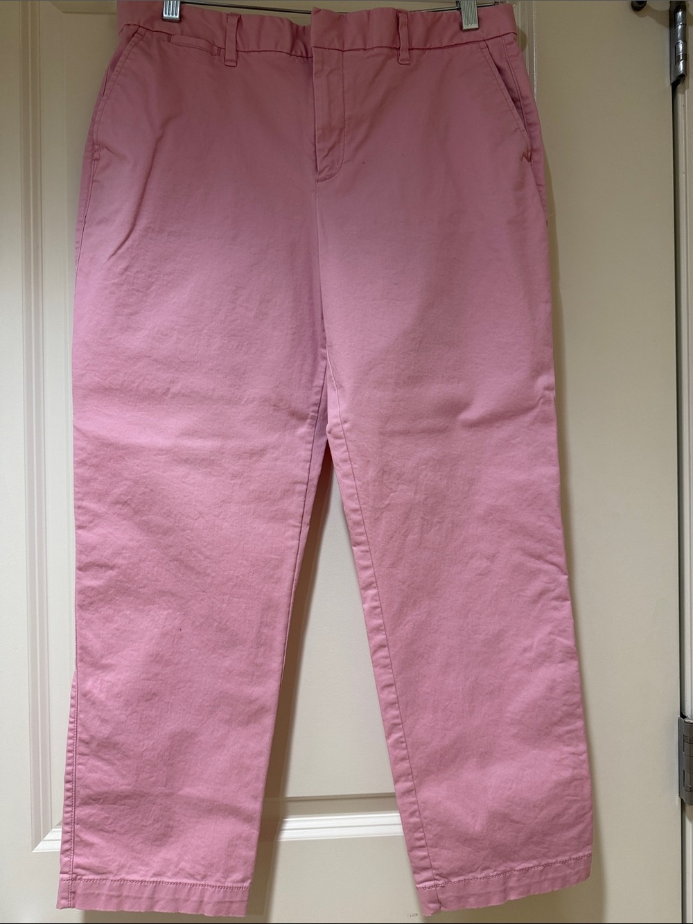 Pink Women’s Slim City Crop Pants, Straight Fit, sz 10
